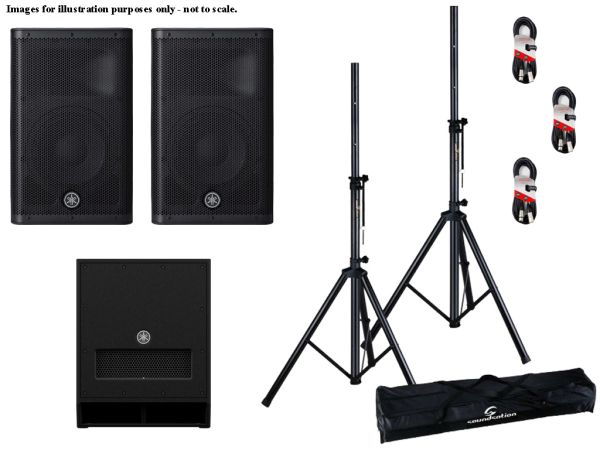 Yamaha Nexo DXR10 Mk2 +1x DXS12 MK2 + Stands + Cables
