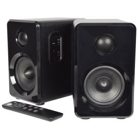 AV Link 3.5" Active Bluetooth Bookshelf Speakers (Black)