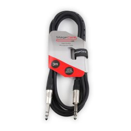 CORE161LU3-BK 6.3mm - 6.3mm Stereo Jack Plug 3m