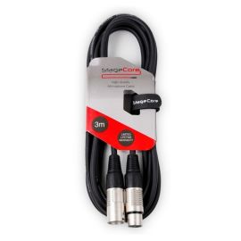 Stagecore CORE350LU3-BK Male XLR - Female XLR 3M