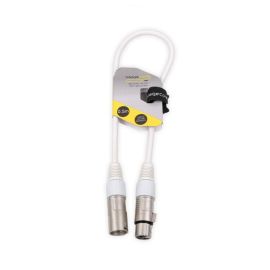 Stagecore SCDMX0.5-WH 3 Pin XLR Male - 3 Pin XLR Female 120 ohm DMX Cable 0.5m White