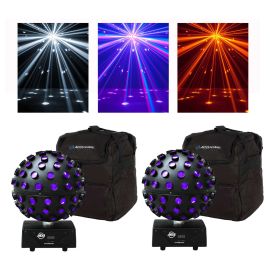 American DJ Starburst RGBWA UV Mirror Ball Effect With Bags Package