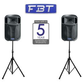 FBT J12A 900W Active Speaker Package With Stands & Cables