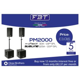 FBT PM2000 System ProMaxX 110A And 2x Subline 112SA Active PA Package