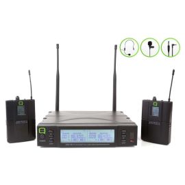 Q-Audio QWM-1960 V2 BP Dual Channel True Diversity UHF Wireless System