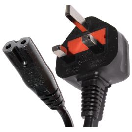 QTX UK Plug to Figure 8 Mains Lead 1.5m