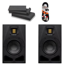 Adam Audio A7V (Pair) With Isolation Pads & Cables Package