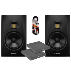 Adam Audio T7V (Pair) With Isolation Pads & Cables Package