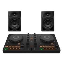 AlphaTheta DDJ-FLX2 Controller + DM-40D-BT Active Speakers