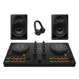 AlphaTheta DDJ-FLX2, DM-50D-BT + HDJ-CUE1 Bundle