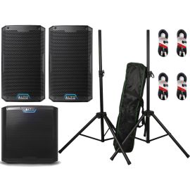 Alto 2 x TS415 + TS15S With Speaker Stands and XLR Cables Package