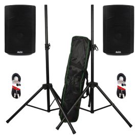 Alto TX412B Battery Powered Active Speakers with Stands and cables