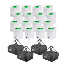 American DJ Element HEX IP Pearl Outdoor Wireless LED Uplighter Bundle