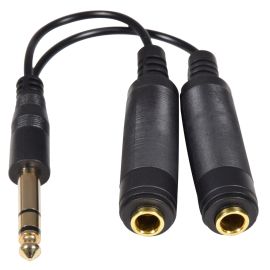 AV Link 6.3mm Stereo Headphone/Audio Splitter Lead 0.2m