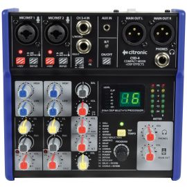 Citronic CSD-4 Compact Mixer with BT wireless and DSP Effects