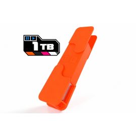 DJ TechTools Chroma USB Drive MK2 1TB Energy Orange with metal connector covers closed