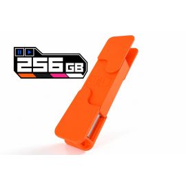 DJ TechTools Chroma USB Drive MK2 256GB Energy Orange with metal connector covers closed