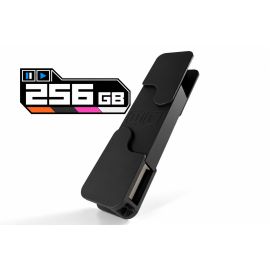 DJ TechTools Chroma USB Drive MK2 256GB Void Black with metal connector covers closed