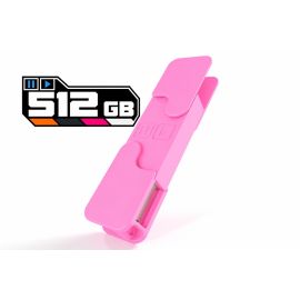 DJ TechTools Chroma USB Drive MK2 512GB Pop Pink with metal connector covers closed