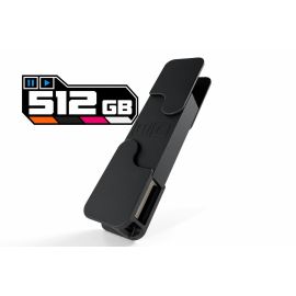 DJ TechTools Chroma USB Drive MK2 512GB Void Black with metal connector covers closed