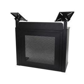 Equinox Event Booth Black foldable DJ booth with TV bracket