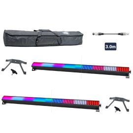 Equinox SpectraPix Batten Pair with Bags + Stands and + Cable