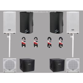 FBT VN 3000 Package 3200 watts RMS Active PA System (White)