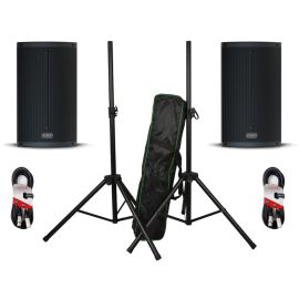 FBT X-LITE 110A (Pair) with Stands & Cables
