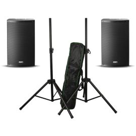 FBT X-Lite 15A Active Speaker Pair & Speaker Stands