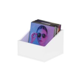 Glorious DJ Record Box Advanced White 110 - Sleek white finish with slanted sides