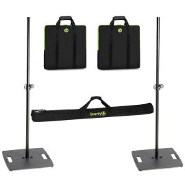 Gravity 2x LS331B Square Base Lighting Stands inc. Transit Bag