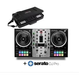 Top-down view of Hercules Inpulse 500 Silver with performance pads and jog wheels