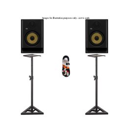 KRK RP7 G5 Black (Pair) with Floor Standing Monitor Stands + Cable