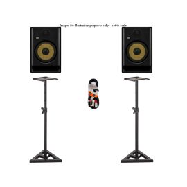 KRK RP8 G5 Black (Pair) with Floor Standing Monitor Stands + Cable