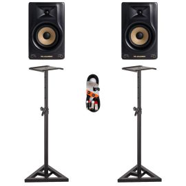 M-Audio Forty Sixty (Pair) with Floor Standing Monitor Stands + Cable