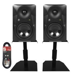 Mackie MR524 With SMS50R Stands & Cables