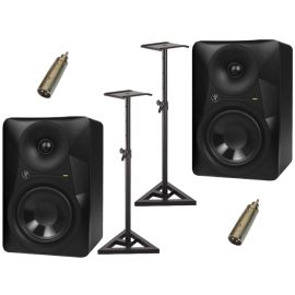 Mackie MR824 Pair with Monitor Stands and Cable