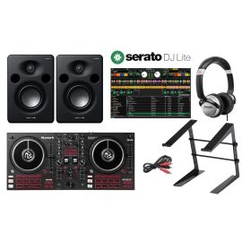 Numark Mixtrack Pro FX & M1 Active MK3 DJ Package With Laptop Stand