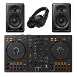 Pioneer DJ DDJ-FLX4, DM-40D & HDJ-X5 DJ Package