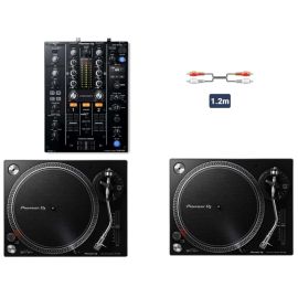 Pioneer DJ 2x PLX-500 Black + DJM450 Mixer Bundle