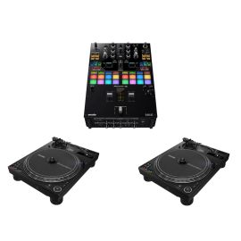 Pioneer DJ 2x PLXCRSS12 & DJMS7 Mixer Bundle