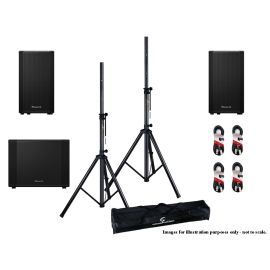 Pioneer DJ 2x XPRS102 Speakers 1x XPRS115 Sub with Stands & Cables