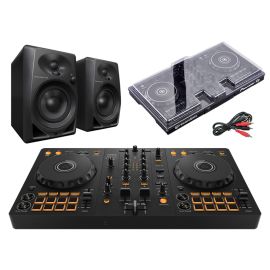 Pioneer DDJ-400 Controller, DM-40 Active Speakers, Decksaver & Headphones