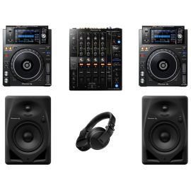 Pioneer DJ XDJ-1000 MK2 PAIR + DJM750 MK2 + DM-50D+ HDJ-X5