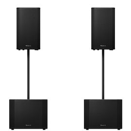 Pioneer DJ XPRS122 + XPRS1152S Active Speaker Package