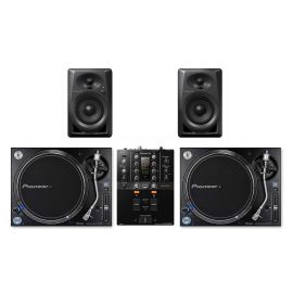 Pioneer PLX-1000 & DJM-250 MK2 Package With S-DJ60X Monitor Speakers