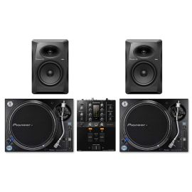 Pioneer PLX-1000 & DJM-250 MK2 Package With VM-80 Monitor Speakers
