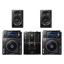 Pioneer XDJ-1000 MK2 & DJM-250 MK2 Package With DM-40 Monitor Speakers