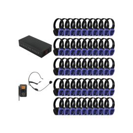 Q-Audio 50 Way Silent Disco Bundle – Headsets + BT Transmitter + Charger