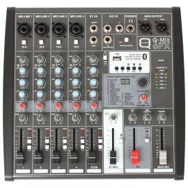 Q-Audio Q-MIX 6FX 6-channel mixer with effects and USB